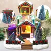 Party Decoration Christmas Led Light Snow House Luminous Village Building for Home Xmas Gifts Rok 2022