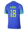 22 23 fotbollströjor Camiseta de futbol PAQUETA BRAZILS NERE COUTINHO fotbollströja JESUS MARCELO PELE CASEMIRO 2022 2023 maillots fotboll män och barn SET