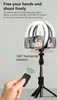 Nieuwe foto-artefact All-in-One Tripod Selfie Monopods Live Fill Light Bracket Telescopische Bluetooth Handheld Selfie Stick