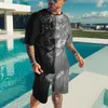 Men s Clothing Set 3D Printed T Shirt Brave Lion Tiger Sportswear Domineering Fitness Track Pants 2 Piece 220708