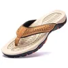 Sandalet markası pu deri erkekler plaj plaj konforu rahat ayakkabılar flip flop ayakkabı bahçe zapatillas casa hombresandals