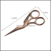 Ferramentas de m￣o de tesoura Home Garden Metal Metal Vintage Vintage Scissor A￧o inoxid￡vel Mticolor Crane Fit Yar