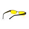 Güneş gözlüğü erkekler yarı kenarsız sarı lens gece görüş gözlükleri moda kadınlar yüksek çözünürlüklü dikdörtgen sürüş gözlükler d5