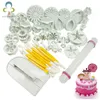 Fondant Cake Mold Set Flower Decorating Tools Kök Bakning Mögel Kit Sugarcraft Making Mold For Cookie Gyh 220601