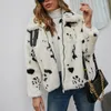 Women's Fur & Faux 2022 Coat Womens Long Sleeve Loose Leopard Print Waistcoat Body Winter Warmer Plush Jacket Outwear High Quality #