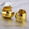 Hoop & Huggie Titanium Steel Custom European And American Bloggers With The Same C-shaped Earrings Women's Lazy Style Gold EarringsHoop