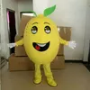 Citron Fruit Mascot Outfit Vuxen Fancy Handgjord Tecknad Karaktär Kostym