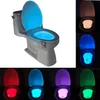 Smart badrum toalett nattljus LED -kroppsrörelse aktiverad onoff sitt sensorlampa 8 färglampa 220809