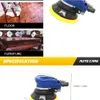 5 Inches 10000RPM Max Pneumatic Air Sander Car Polisher Paint Care Tool Polishing Machine Electric Woodworking Grinder Polisher