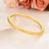 24K 65mm Gold Dubai Bangle Armband Africa Arab Party 4 Pieces Assemble Wholesale Fashion Dubai Abrasive Blasting Bangle Jewelry 220726