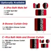 Shower Curtains Zebra Leopard Red Black Curtain Bathroom Set Fashion Pattern Bath Non Slip Toilet Cover Floor And Mat Rug SetsShow259B