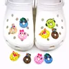 Donut Donuts Croc Charms Fashion Love Shoe Accessoires für Dekorationen Charme PVC Weiche Schuhe Charme Ornamente Schnallen als Partygeschenk