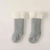 Winter Baby Socks Cute Thicken Warm Kids Sock Thermal Cotton Newborn Toddlers Girls Boys Anti Slip Floor Socks Years J220621