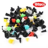 100/50pcs CAR CLIPS CLIPS PIN RIVET PTINER AUTO BUMPER DEWACJA WEWNĘTRZNE DEKORACJA PLASY PLASTY ZESTAW ŚRUBI