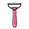 Animaux de compagnie coupe-noeud de fourrure chien toilettage outils de perte Pet chat épilation peigne brosse double face produits pour animaux de compagnie fournisseurs