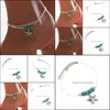 Anklets Jewelry Ocean Blue Bead Anklet Bracelet Women Barefoot Leg Accessories See Star Shell Charm Ankle Chain Bohemian Drop Delivery 2021