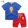 Costumes d'enfants coton été garçon / fille t-shirt doux + short de plage costume enfants solides vêtements pour bébés en bas âge pour 2-12 220507