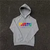 Hoodie Trapstar voller Trainingsanzug Regenbogen-Handtuchstickerei Dekodierung Sportbekleidung mit Kapuze Herren- und Damenanzug Reißverschlusshose Größe XL