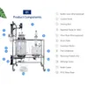 ZZKD LAB Dostarcza 20L 50L 100L filtra próżniowego krystalizacja reaktora reaktora szklanego naczynia mieszane krystalizacja 220 V/50 Hz