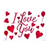 Ti amo fai -da -te Bobo Balloon Sticker Valentine039s Day Mother039s Days Decorazioni per feste Adeli per palloncini trasparenti4000062