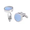 Newest Shirt Cufflinks for Mens Gift Cuff buttons High Quality Round Stone Cuff links Wedding Jewelry