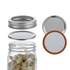 Couvercle de boisson Mason Jar couvercles de conserve en fer blanc 70MM 86MM bandes de bouche régulières couvercles anti-fuite de Type fendu avec anneaux d'étanchéité C0414