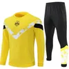 23 24 barn och män Borussia Dortmund Tracksuit Jacket Soccer Set Reus Bellingham Training Suit Football Set Sursetement 22/23/24 Men Sportwear