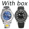 남성 시계 Dhgate 40mm 요트 자동 날짜 손목 시계 무브먼트 디자이너 기계식 남성 스테인레스 904L 스틸 시계 손목 시계 Montre De Luxe 시계 상자 포함
