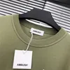 Camiseta masculina AMBUSH de grife manga curta no peito letra reflexiva básica para homens e mulheres Casal Tees Moda na moda