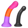 Dildos Rainbow Silicone Dildos Anal Plug Dildo Realista com Copo de Sucção DICK Toys Sex sexo para mulheres Penis de masturbador lésbica Ferramentas 0803
