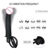 Vibratore a doppia penetrazione Pene Strapon Dildo Giocattoli sexy per coppie Strap On Plug anale Donna Uomo