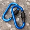 Gadgets ao ar livre escalada liga de alumínio d fivela fivela carabiner sobrevida chaveiro camping subida gancho clipe mochila fivela chaveiro