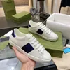 Designer Casual Dress Shoes Itali￫ Box Ace Sneakers Bee Snake Leather Borduurde zwarte mannen Tiger Chaussures Interlocking White Shoe Sports Trainers Maat 35-45