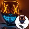 2023 FESTICE Party Halloween Mask Led Light Up Funny Masks The Purge Election Year Great Festival Cosplay Costume Supplies 0816