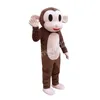 Хэллоуин новая коричневая обезьяна талисмана костюм высокого качества мультфильм наряды персонажа костюм унисекс взрослые наряд рождественские карнавал необычный платье