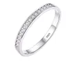 女性の婚約指輪小さなジルコニアダイヤモンドハーフエタニティウェディングバンドソリッド925スターリングシルバープロミスアニバーサリーリングr012304y