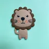 5pcs Silicone Teether Lion Cartoon Animal BPA Free Rodents Teething Necklace Food Grade Infant Chewable Toys Baby Teether 220514