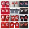 Maglia da football NCAA College 97 Joey Bosa 45 Archie Griffin 47 AJ Hawk Cucita di alta qualità Rosso Nero Bianco Grigio