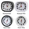 Plastic Pointer Clock Bedside Electronic Mute Alarms Clock Student Portable Square Alarm Clocks Desktop Round Small Ornaments BH7254 TYJ