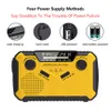 Emergency radio 2500mahsolar portable crank amfmnoaa time receiver with flashlight and mobile phone charging reading lamp6435448