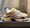 triple S Designer vrijetijdsschoenen voor heren en dames mode tennisschoenen dikke onderkant zwart wit grijs rood lichtbruin Oreo luchtkussen comfortabele sneakers