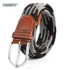 Riemen zijn sibuk tweekleurige elastische gevlochten riem zowel mannen als vrouwen legering buckle high qualitybelts emel22