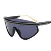 Lunettes de soleil surdimensionnées bouclier visière femmes hommes coupe-vent lunettes de soleil sans monture grand cadre lunettes nuances Sport UV400 lentille claire lunettes de soleil