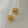 Clip-on & Screw Back Elegant French Retro Hepburn Temperament Twist Middle-aged Earrings Ear Clips Women Without HolesClip-on