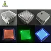 Solar Outdoor Cegła oświetlenie 9,7x9,7 cm podziemne lampy IP68 Wodoodporny pokład LED Światło ciepły biały żółty zielony