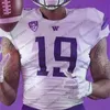 Niestandardowe Huskies 2019 Nowa marka piłka nożna dowolna nazwa czarna fioletowa biała #10 Jacob Eason 26 Salvon Ahmed Men Młodzież Jersey 4xl