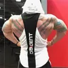 Men Tank Tops Gyms Clothing Fitness Sleeveless hoodies Vests Cotton Singlets Muscle Men Joggers vest Bodybuilding Clothing 220531