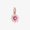 Andy Jewel 925 Sterling Silver Beads Pink Daisy Flower Dangle Charm 매력에 맞는 유럽 판도라 스타일의 보석 팔찌 목걸이 788771c01