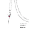 Pendant Necklaces Anime Fashion Diamond Magic Wand Five-pointed Star Pink Necklace Girl Cute Charming Jewelry Gift AccessoriesPendant