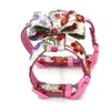Dog Collars & Leashes Pet Puppy Harness Velvet & Leather Leash For Small Cat Chihuahua Pink Collar ProductsDog